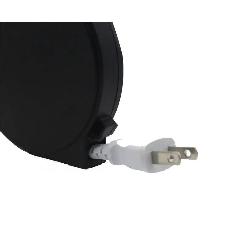 Automatic Japan/ US / EU / UK AC PLUG Standard  Extension Power Cord Reel Retractable Spring Loaded Cable Reel 2 Cores