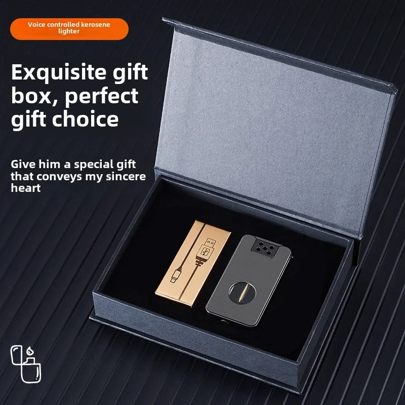 Voice-activated Ignition Kerosene Lighter Creative Personality High-end Internet Celebrity TikTok Encendedor Gift Box