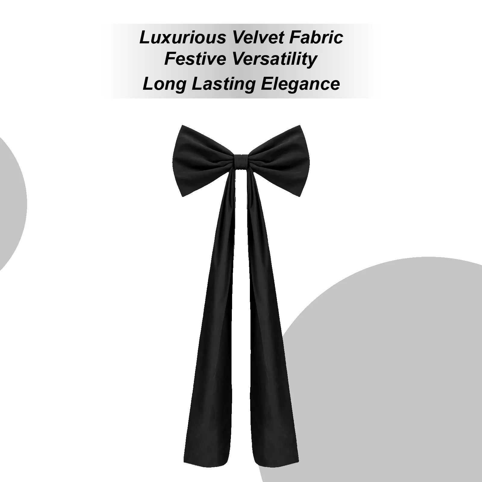 

Банты для рождественской елки, большие праздничные украшения, бархатные рождественские банты, праздничный декор для внутреннего и наружного каминного камина спереди