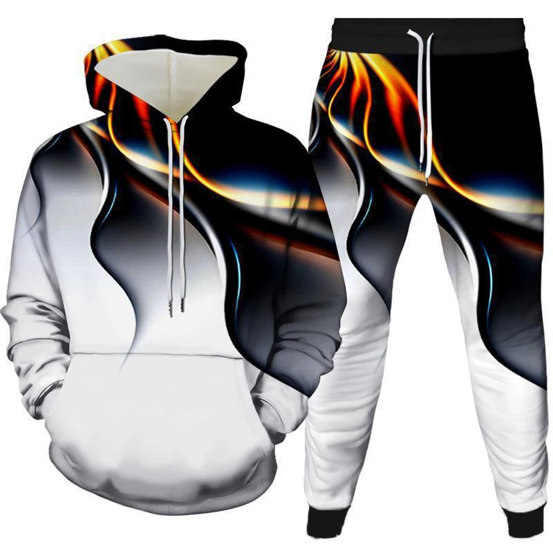 

Толстовки с абстрактным графическим 3D принтом, комплекты брюк, мужские толстовки, толстовки, спортивные штаны, уличная одежда, костюмы из двух предметов, спортивный костюм, мужская одежда