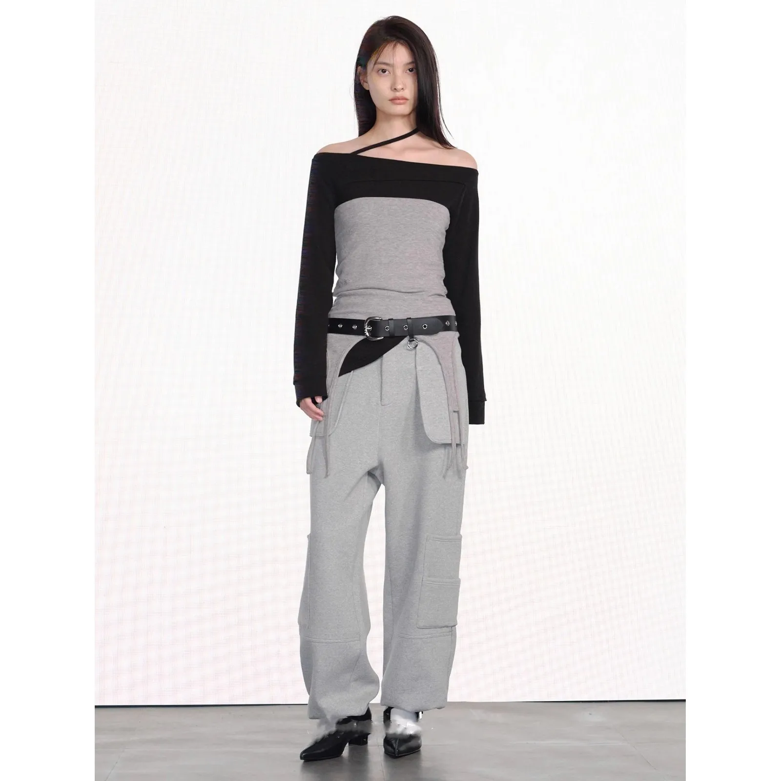 Falda de cintura alta exclusiva, diseño envolvente, corte ajustado, ropa multidireccional, Top de tubo, falda, cinturón decorativo, para ir al trabajo en la oficina