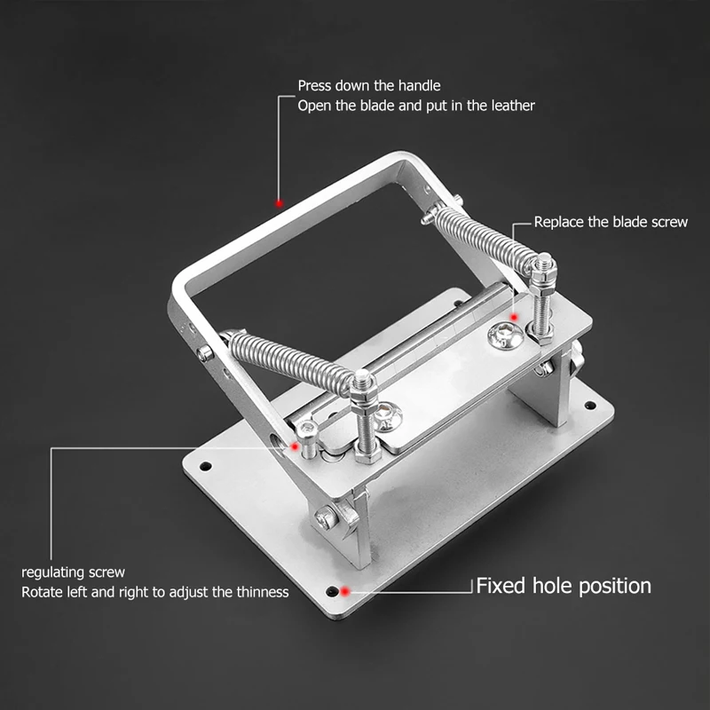 Manual Cowhide Leather Splitter Machine Cutting Peeler Tools 304 Stainless Craft Leather Leather Strips Belt Thinning Machine