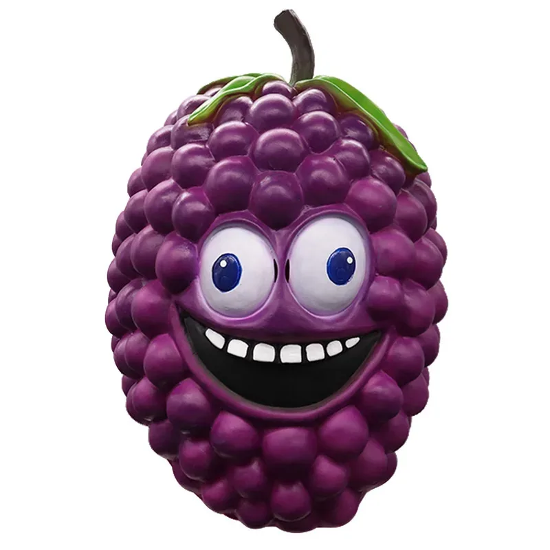 NewPineapple Mask Novelty Halloween Cosplay Fruit Latex Mascara Full Face Funny Helmet Dragon Fruit Grape Durian Costume Accesso view 5