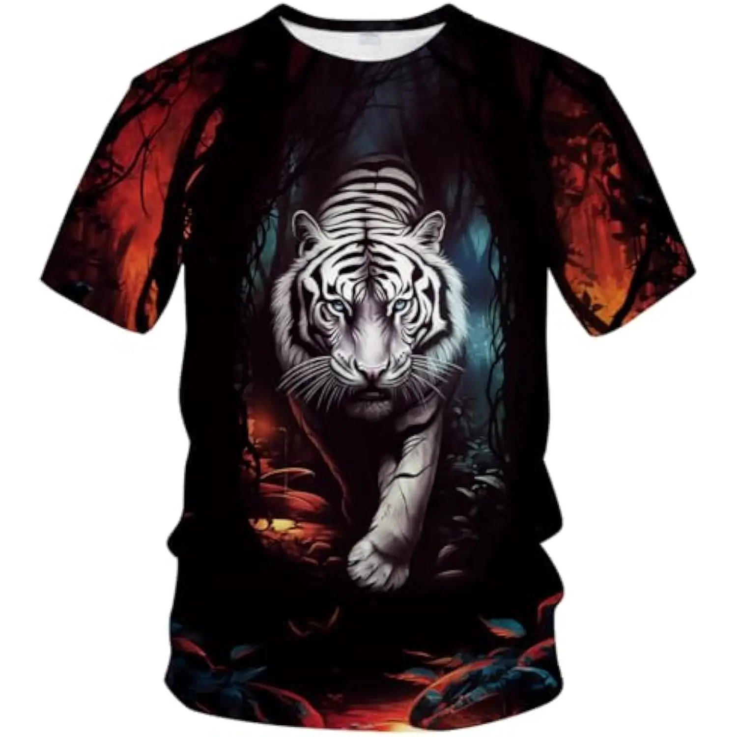 

Men's Graphic Short sleeve T-shirt, Tiger Academy Clothing, T-shirt for kids Fun 3D printing, Summer shirt, Y2K T-shirt