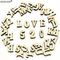 208pcs 8set 26 English  alphabet Letters Wood number Wooden Household decorative arts crafts  letter digital display