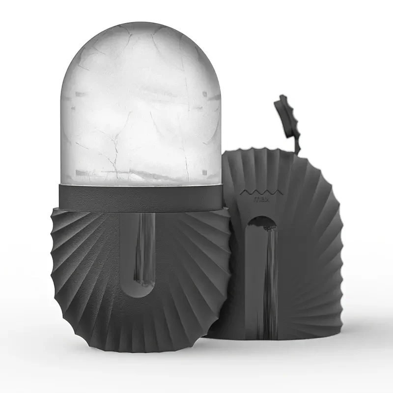 

Ролик для лица Cryo Ice с герметичным лотком: уменьшает отечность и повышает сияние, многоразовый домашний массажер для лица