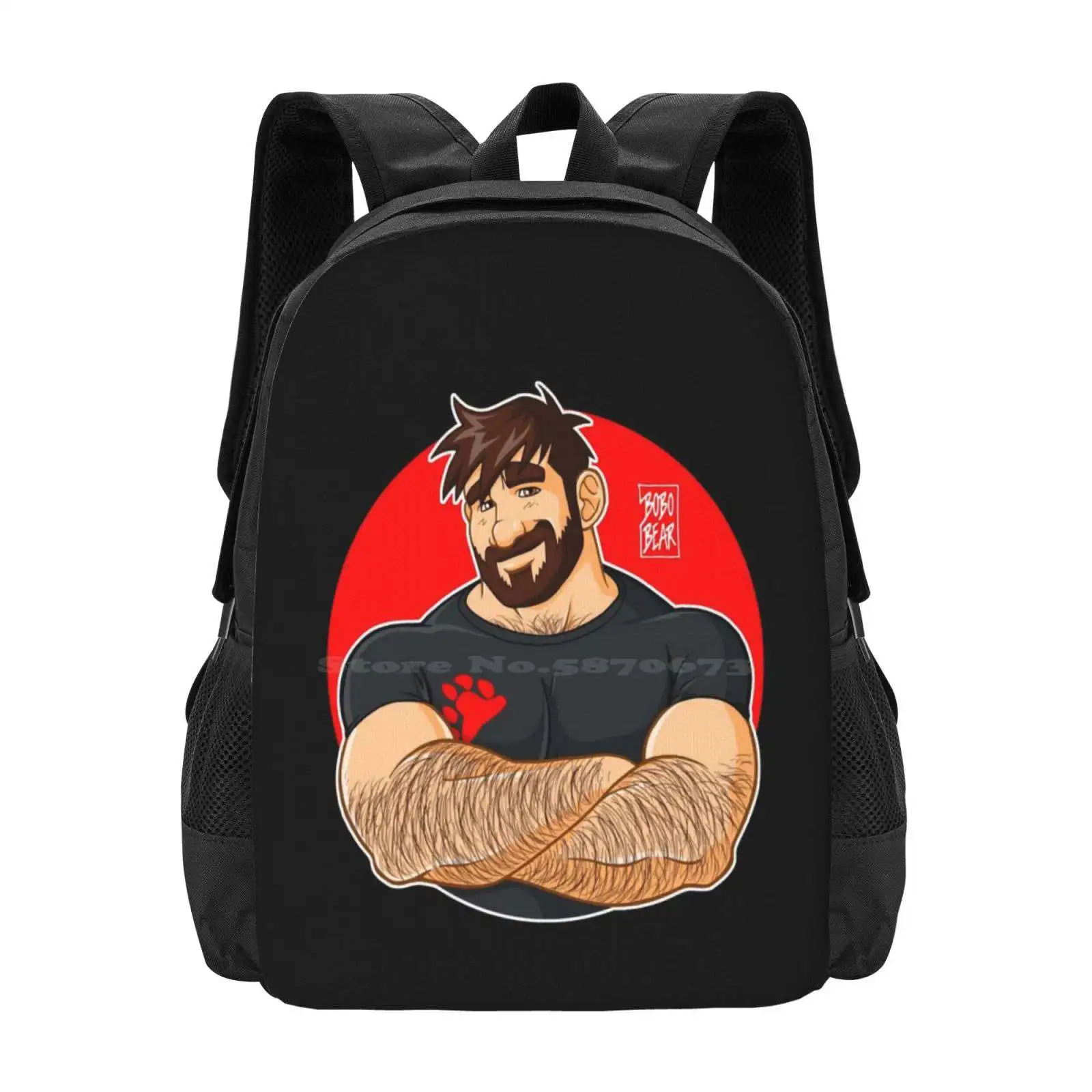 Adam Likes Arms Bag Backpack For Men Women Girls Teenage Bobobearart Bobo Bear Bear Weekend Otter Mens Gay Art Bear Art Gay