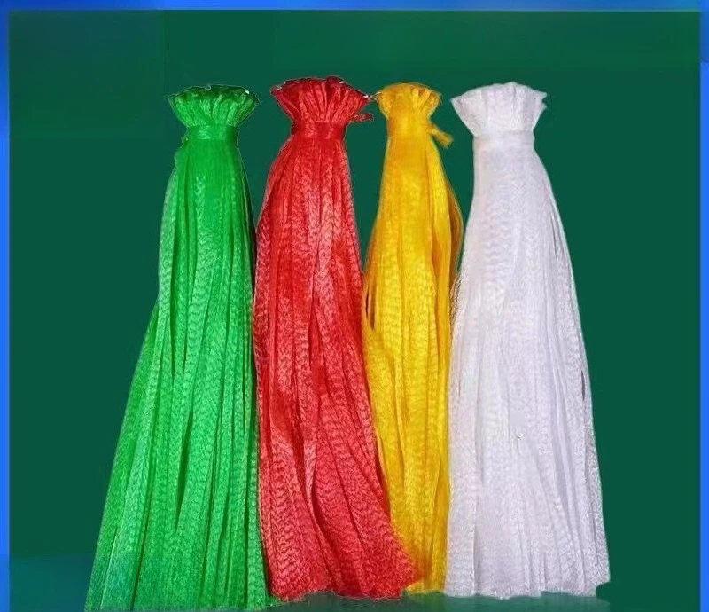 2025 توريد المصنع المباشر كيس شبكي أنبوبي محبوك من البولي ايثيلين لتغليف البطاطس والبرتقال والفواكه لفة شبكات بلاستيكية متينة