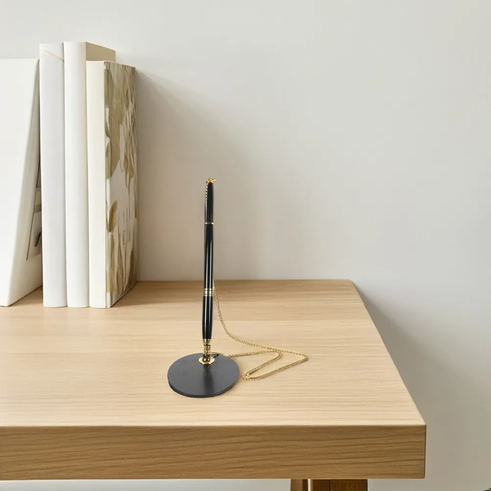 

2Pcs Smooth Writing Signature Pen Business Reception Desk Fixed Gel Ink Ergonomic Design Counter Retail Use Stylus Pen