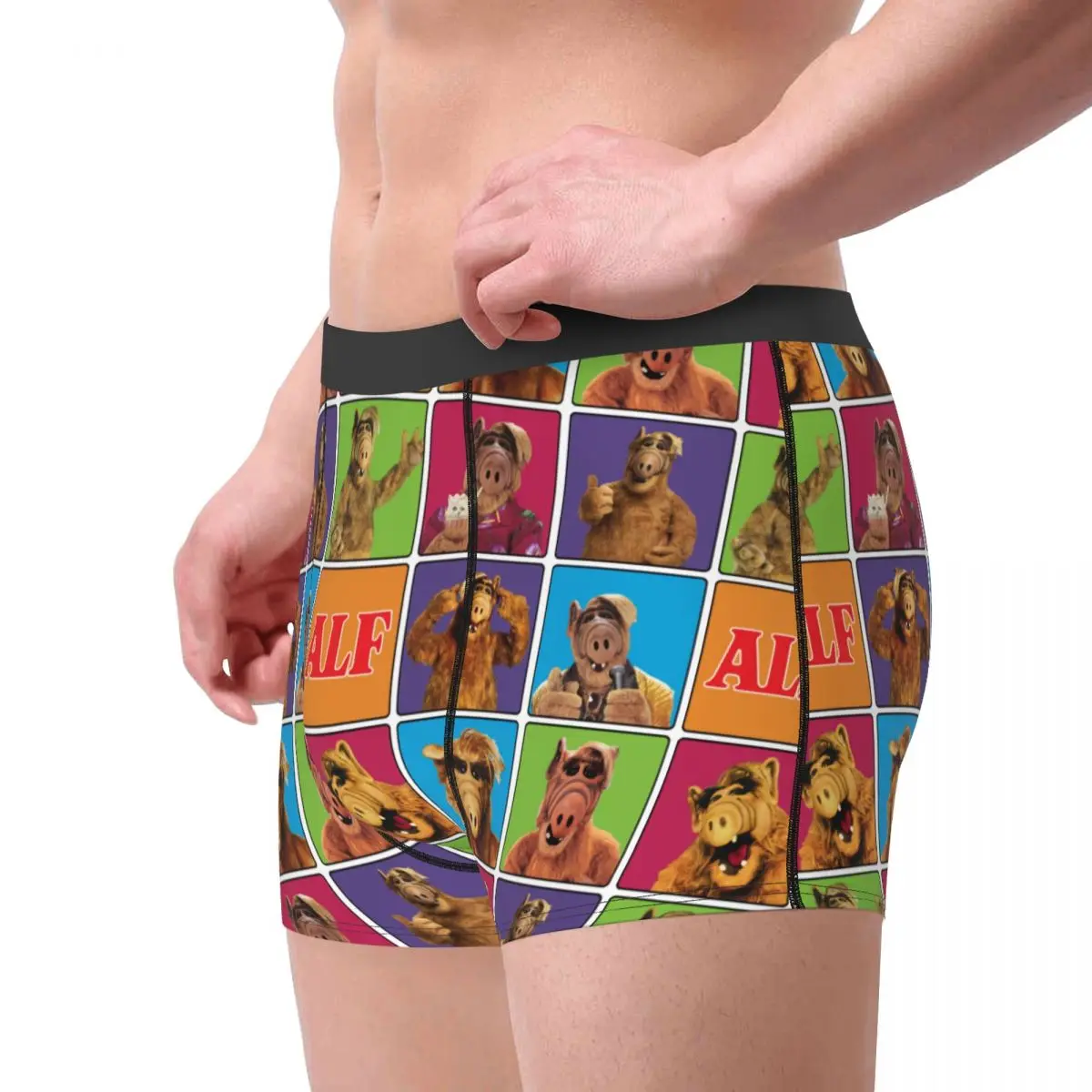 الغريبة الحياة شكل ALF Meme كلية الملابس الداخلية الذكور مثير مطبوعة مخصص الخيال العلمي التلفزيون تظهر سراويل داخلية للرجال السراويل سراويل لينة #3