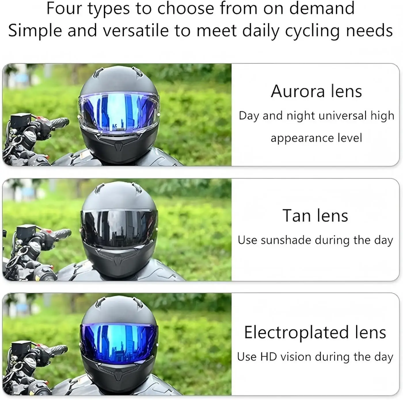 C10 دراجة نارية خوذة قناع عدسة ل fjc C10 استبدال المضادة للأشعة فوق البنفسجية المضادة للخدش الغبار حاجز الرياح الدراجات النارية اكسسوارات كاسكو #5