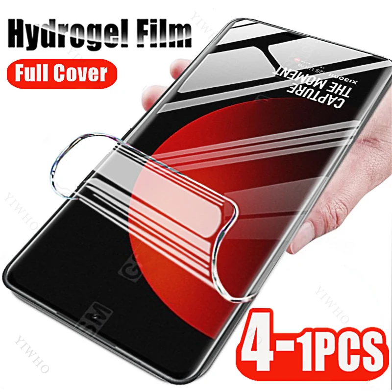 4-1pcs for Xiaomi Mi 12 12X 12S 12T 11 11T 11i 11X Ultra Pro Lite 5G NE Screen Protector Clear Hydrogel Film for Xiaomi 12SUltra