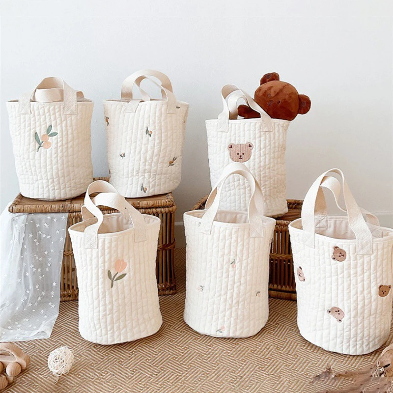 

Mommy Bag, Baby Stroller, Hanging Bag, Baby Bottle, Diaper, Mother And Baby Bag, Cotton Portable Bucket, Storage Bag