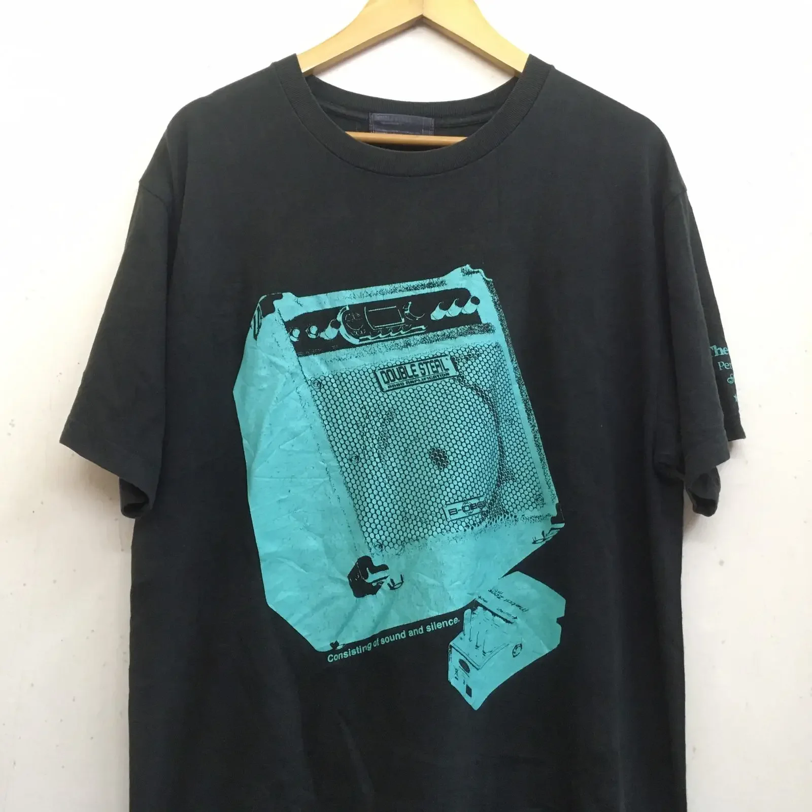Vintage 90s double steal distortion T Shirt Oversize XL amplification sound music alternative rock band clothing vintage Casual