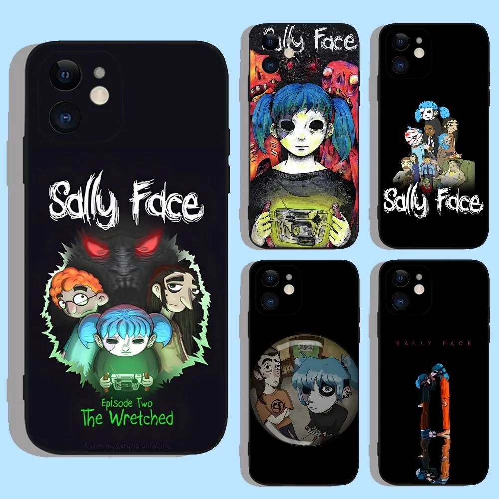 

Game Sally Face Phone Case For Apple iPhone 15,14,13,12,11,XS,XR,X,8,7,Pro,Max,Plus,mini Silicone Black Cover