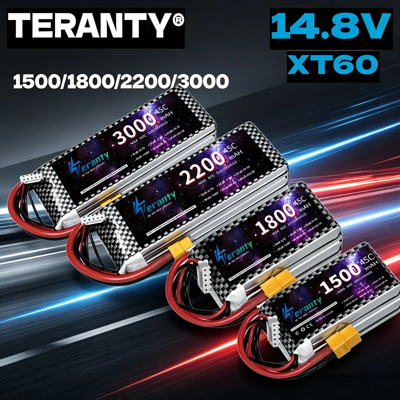 4S Lipo Battery 14.8V 1500MAH 1800MAH 2200MAH 3000MAH 45C For Airplanes FPV Drone Racing Car Boat RC Parts