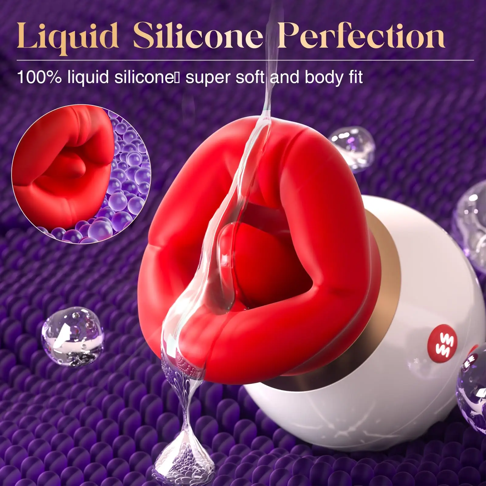 G Spot Vibrators for Women Mouth-Shaped Sucking Vibrator 10 Tongue Licking 3 Sucking Nipples Anal Clitoral Stimulator