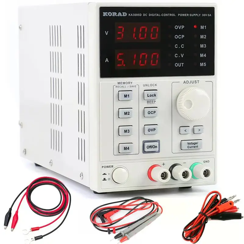 정밀 조정 가능 LCD 디지털 프로그래밍 실험실 스위칭 DC 전원 공급 장치, KA3005D, KA3005D, KA3010D, 30V, 10A, 220V, 110V