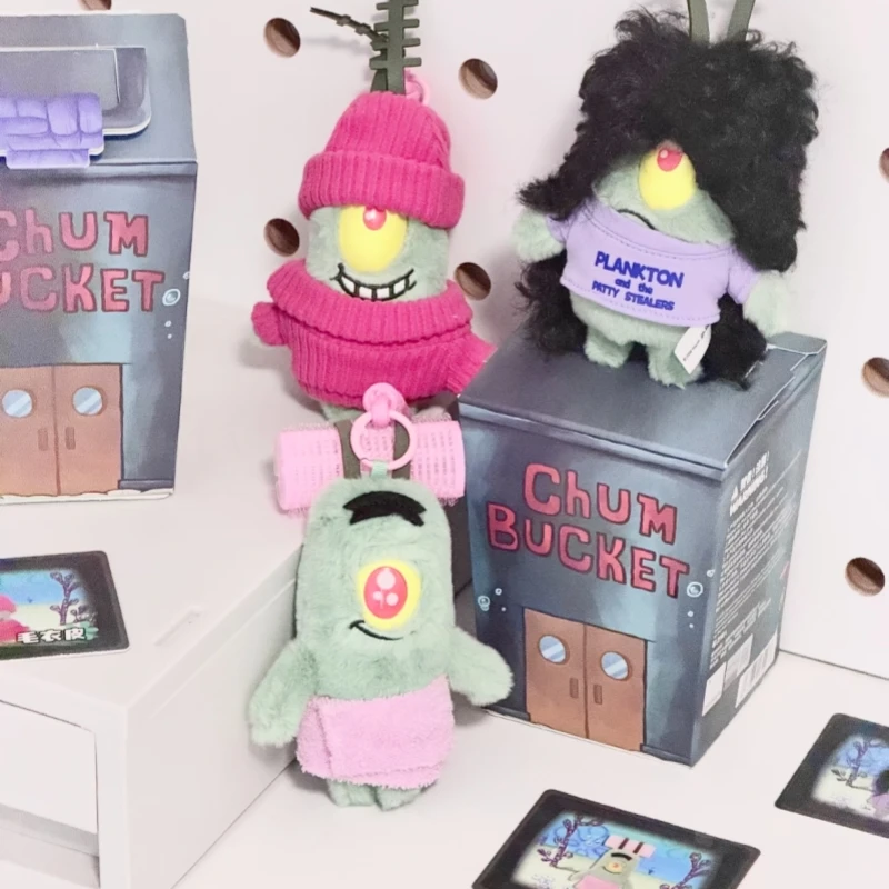 X11 Space Series Spongebob Plankton Mystery Blind Box, süßer Plüschanhänger, Sammlerpuppe, Spielzeug, ideales Geschenk für erwachsene Sammler