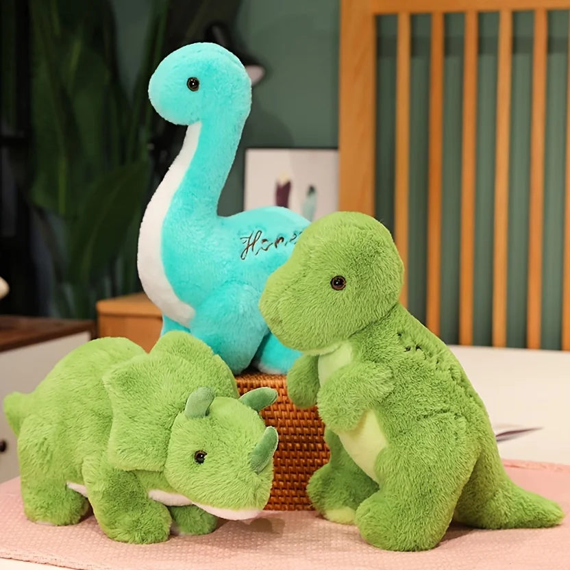 28CM dessin animé dinosaure en peluche doux Animal Dino peluche poupées mignon tyrannosaure Triceratops peluche oreiller jouet cadeau de fête d'anniversaire