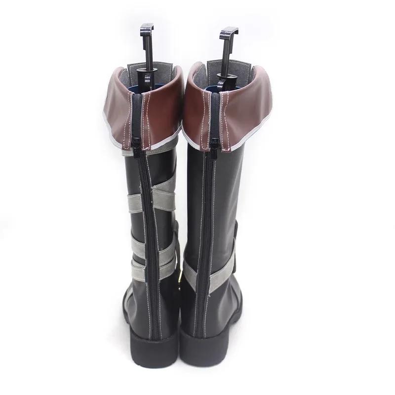 Arcane Vi LOL Cosplay Kostüm Schuhe Handgefertigte Kunstlederstiefel