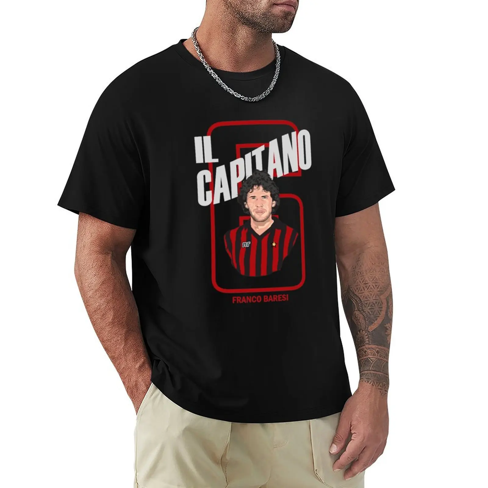 Il Capitano_Quot_ Franco Baresi T-Shirt Casual Daily Graphic Tee