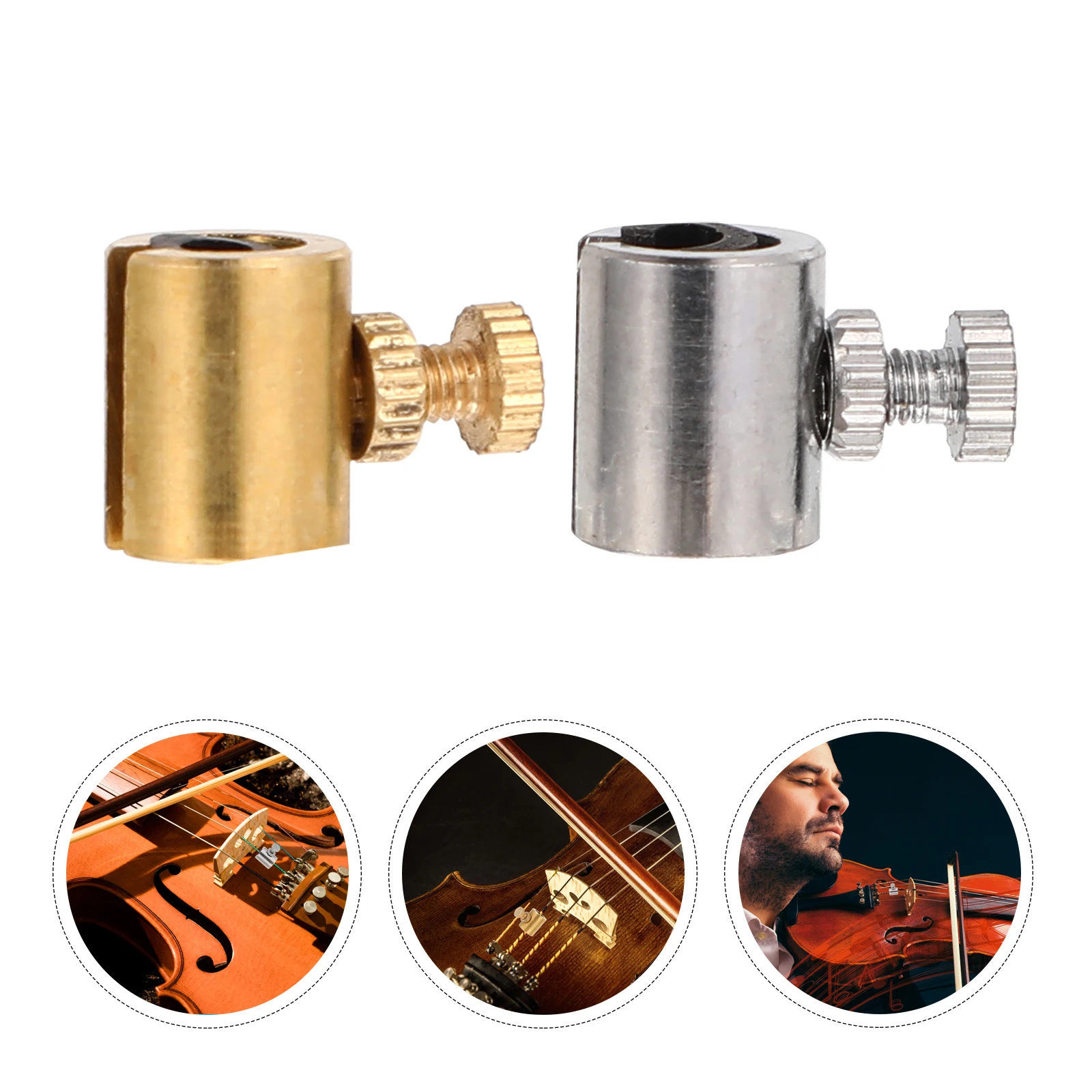 

2 PCS Suppressor Wolf Sound Setting Copper Mute Musical Instrument Accessory