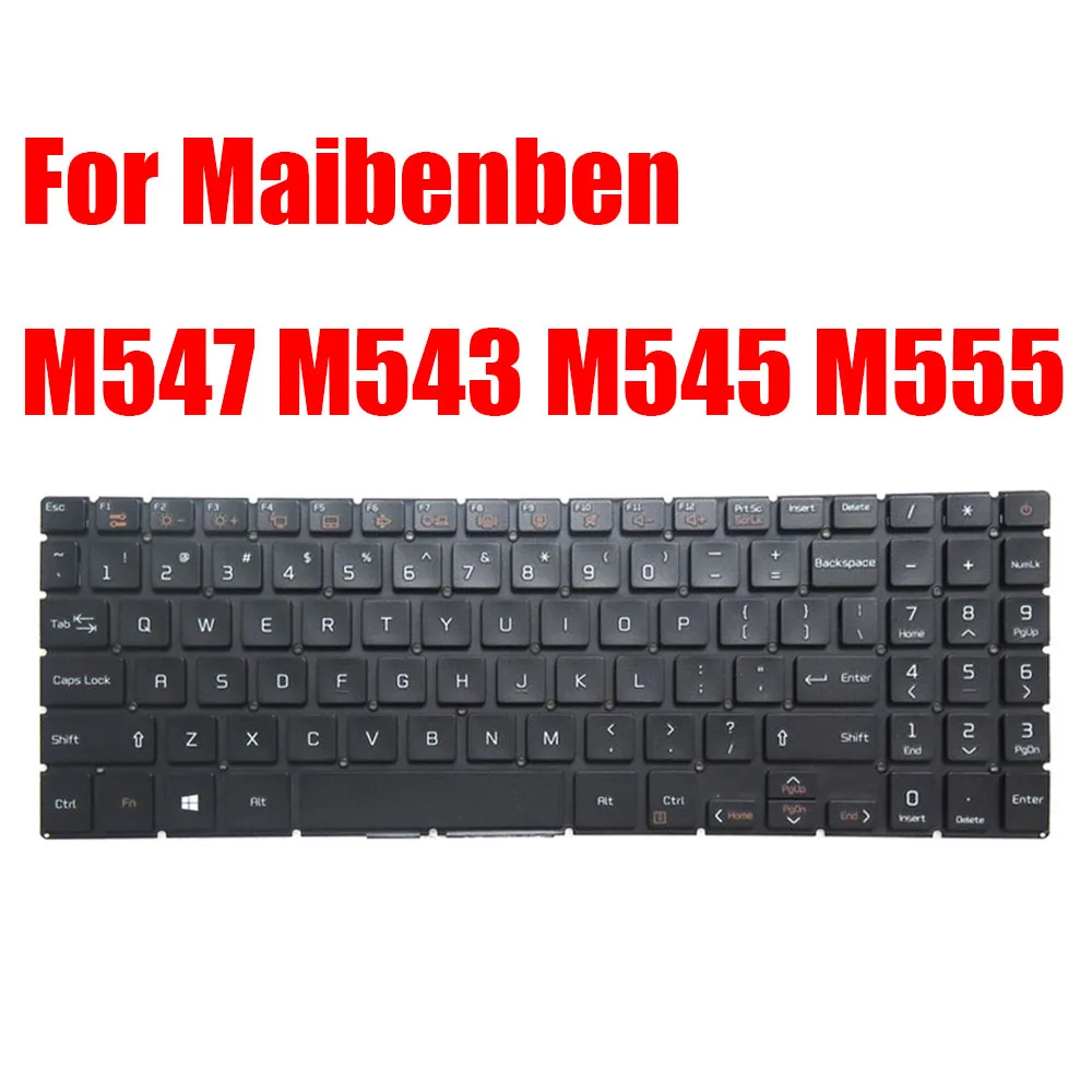 

English US Laptop Keyboard For MaiBenBen M547 M543 M545 M555 Without Frame