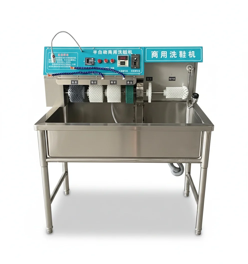 Commercial Shoe Washing Machine, 304 Stainless Steel Industrial Washer for Tennis Shoes, Heavy Duty, 110x60x120cm
