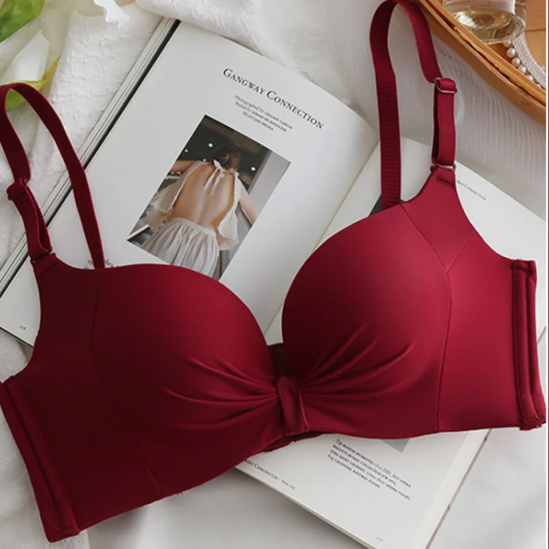 Rolarona Push-Up Sexy Eendelige Beha Vrouwen Naadloze Ademende Bralette Ondergoed Verzamelen Dunne Cup Verstelbare Riem Lingerie