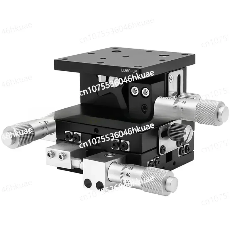 XYZ Axis 60*60/40*40mm Trimming Station Manual Precision Displacement Platform Linear Stage Sliding Table XYZ Rail LGD60-L