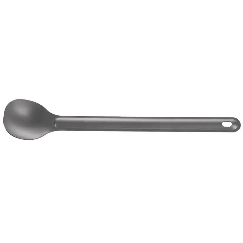 1Pcs Titanium Spoon 21.5Cm X 3.9Cm Camping Spoon Outdoor Tableware Long-Handled Titanium Spoon