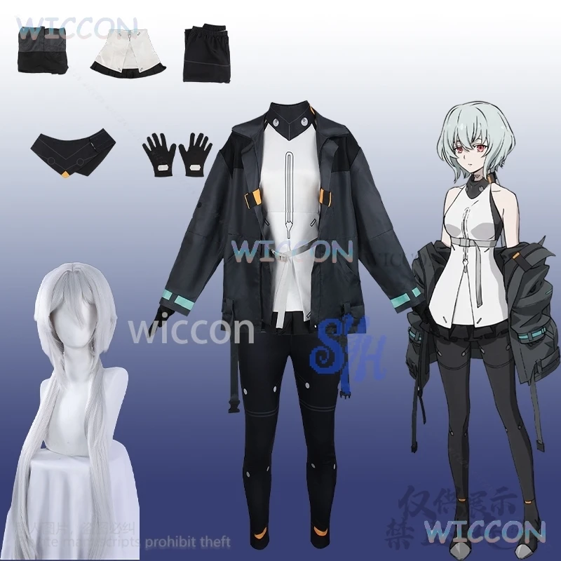 

Noir Cosplay Synduality Anime Costume Punk Black Coat Pants Y2K Girls Fashion Halloween Christmas Carnival Party Cos Customized