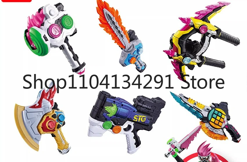 

Оригинальные оружия Bandai Kamen Rider DX: Ex-S Hammer, Sword, Maelin Gun, Car Bow, Keyboard Sword и Parade Axe - Игрушки и модели