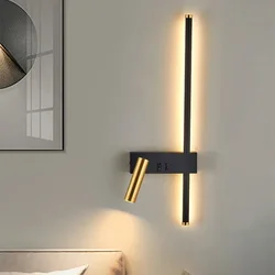 Moderna applique da parete a LED regolabile per camera da letto comodino soggiorno divano sfondo lampada da parete apparecchio di illuminazione lucentezza decorazione della casa