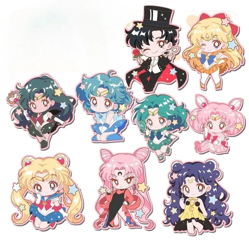 Sailor Moon Tsukino Usagi Chiba Mamoru anime-themed cute magnetic stickers home fridge and cabinet DIY decoration Exquisite gift