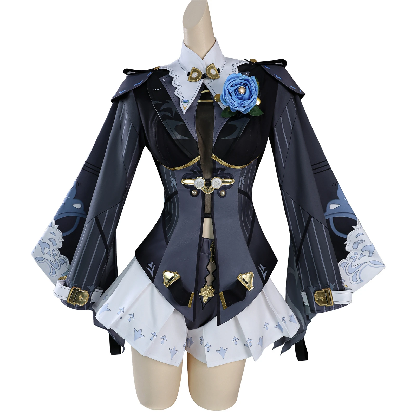 

Zero Yixuan Cosplay Costume Game Girl Black Uniform with Shawl Accessories Set Halloween Carnival Uniform Clothes