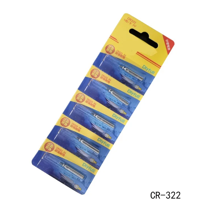 5-20PCS CR322 Luminous Battery Fishing Float Night Fishing Accessories Tackles Electronic Floats Batteries CR322
