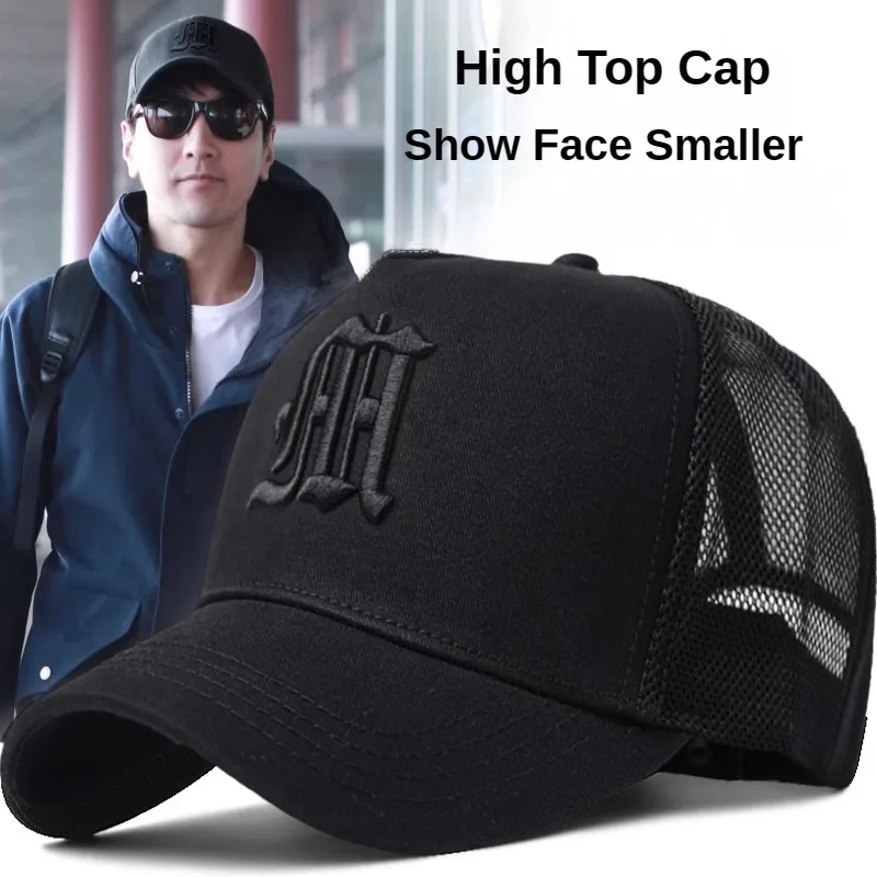 RQL gorra de béisbol de cabeza grande para hombres y mujeres, sombrero de Golf deportivo de alto perfil, sombrero de camionero femenino, diseño de