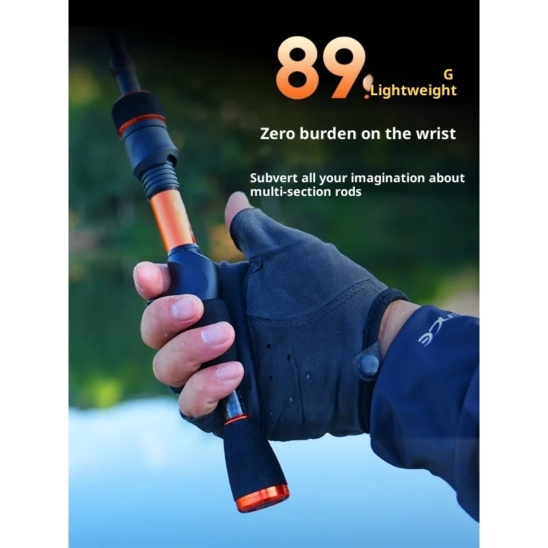 CADENCE Casting/Spinning Fishing Rod 89g Travel 8 Sections