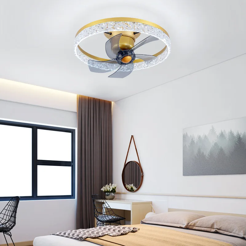 Ventilador de techo LED para sala de estar y dormitorio, candelabros modernos de decoración nórdica para interiores y exteriores