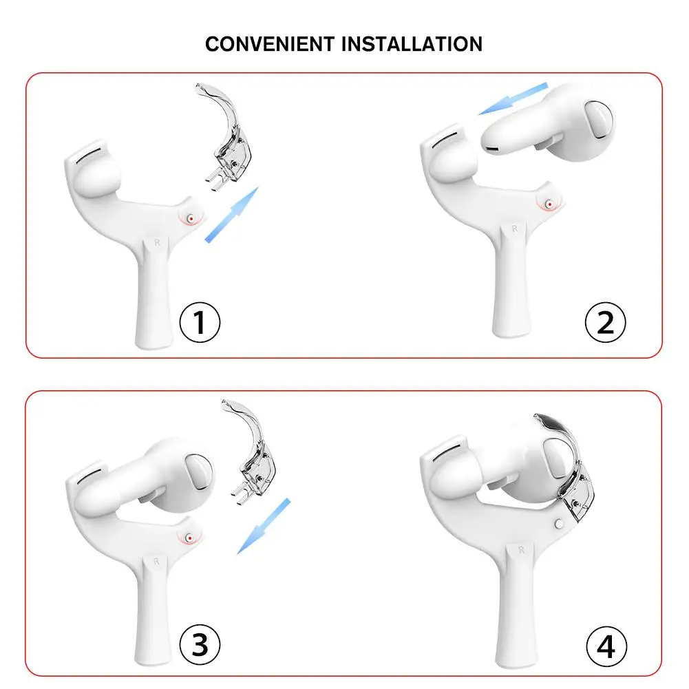 Raquetes de tênis de mesa adaptador para Meta Quest 3, controlador Handle Grip, VR Gaming Acessórios, 2pcs