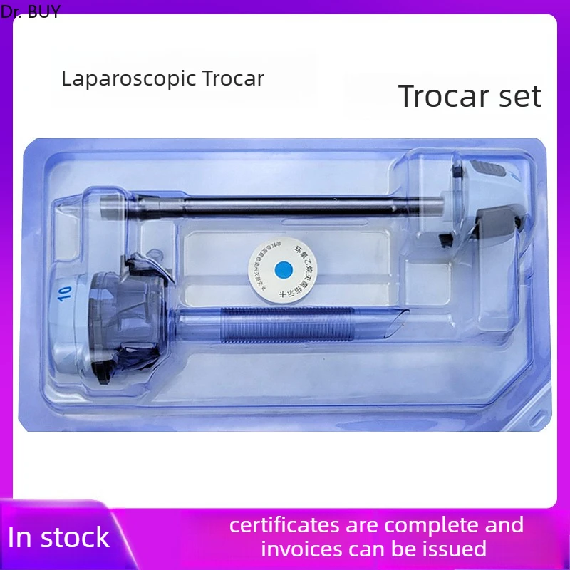 4 piezas de dispositivo de punción laparoscópica desechable, trocar de punción de plástico, funda de punción, trocar laparoscópico con cánula