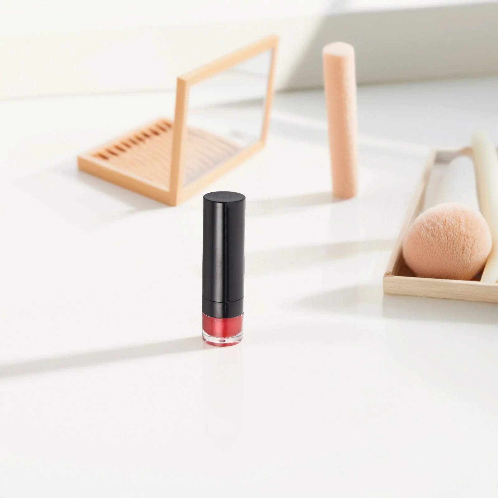 キラキラ口紅ライナー多機能リップメイクツール女性用長持ちリップラインペン旅行用品