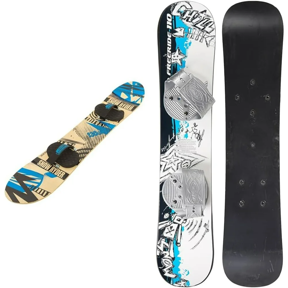 Wood Boards/Sleds, 130cm for riders 80-150lbs, Durable,  CUSTOMIZE AND DESIGN YOUR OWN GRAPHICS,  ADJUSTABLE BINDINGS.