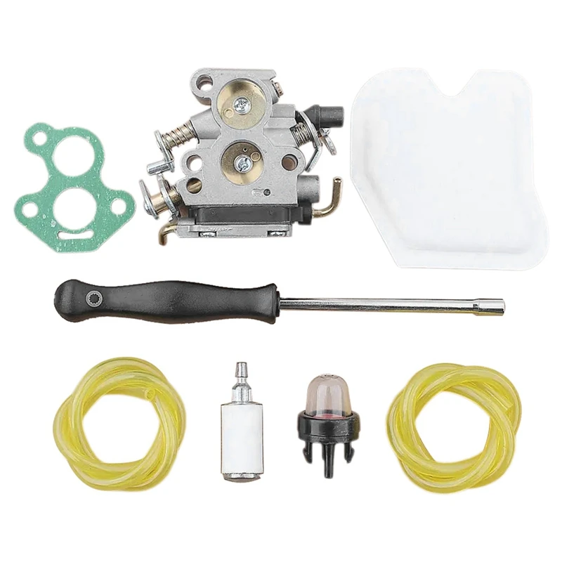 Carburetor Kit For Husqvarna 235 235E 236 236E 240 240E Chainsaw Zama C1T-W33C W Adjuster Air Fuel Filter Line Gasket-High Flee