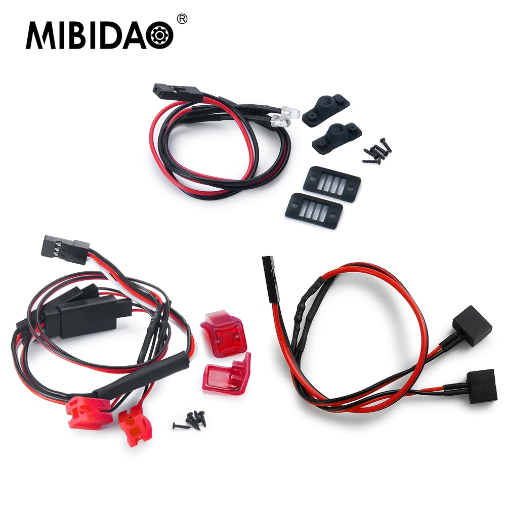 Mibidao luz traseira led lanterna traseira para axial scx24 axi00001 chevrolet c10/bronco/gladiador 1/24 rc crawler carro peças de atualização