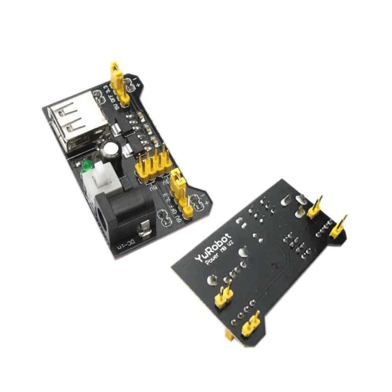 Broodplank Dedicated Power Module Compatibel Met 5V 3.3V MB-102 Power Board Dual Zwart Promotie