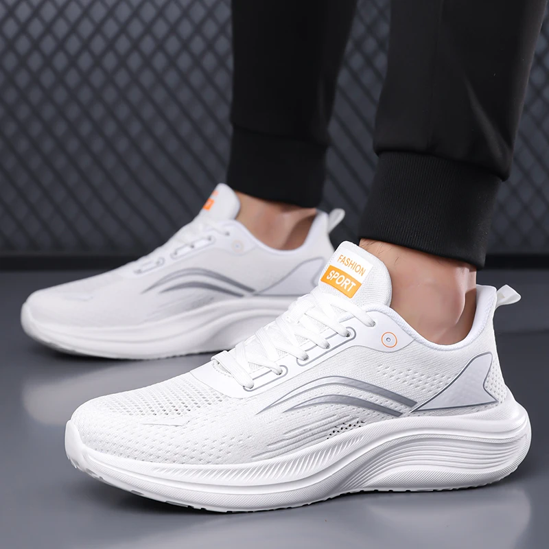 Men'S Lightweight Breathable Sports Shoes Anti Slip And Wear-Resistant Running Shoes Comfortable And Simple Walking Men'S Shoes
