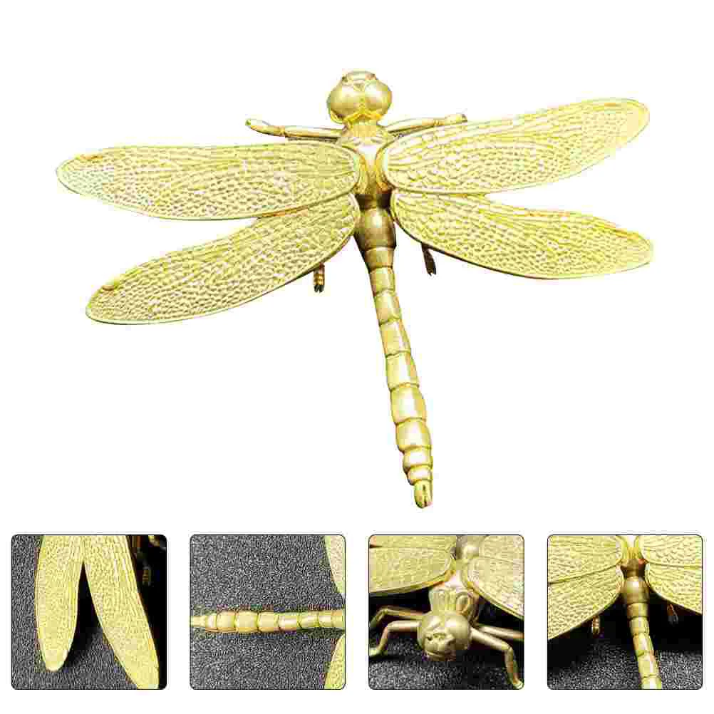 Dragonfly Brass Ornament The Animal Exquisite Household Wind Golden Adornment Outdoor Ornaments